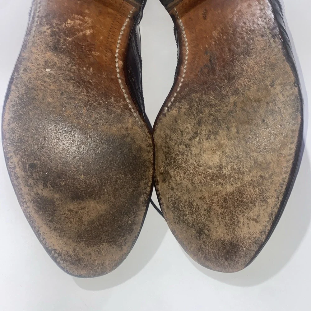 Allen Edmonds Lloyd Wingtip Oxford Shoes 12 B - Vintage Quality 0697 1946 Comb.‎